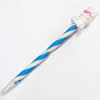 Fimo(Polymer Clay) Jewelry Ball Pen, with a fimo bead head, 22x180mm, Sold by PC