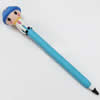Fimo(Polymer Clay) Jewelry Ball Pen, with a fimo bead head, 26x150mm, Sold by PC