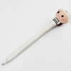 Fimo(Polymer Clay) Jewelry Ball Pen, with a fimo bead head, 28x150mm, Sold by PC