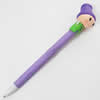 Fimo(Polymer Clay) Jewelry Ball Pen, with a fimo bead head, 22x160mm, Sold by PC