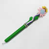 Fimo(Polymer Clay) Jewelry Ball Pen, with a fimo bead head, 25x140mm, Sold by PC