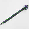 Fimo(Polymer Clay) Jewelry Ball Pen, with a fimo bead head, 25x180mm, Sold by PC