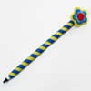 Fimo(Polymer Clay) Jewelry Ball Pen, with a fimo bead head, 30x170mm, Sold by PC