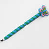 Fimo(Polymer Clay) Jewelry Ball Pen, with a fimo bead head, 35x170mm, Sold by PC