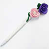 Fimo(Polymer Clay) Jewelry Ball Pen, with a fimo bead head, 36x180mm, Sold by PC