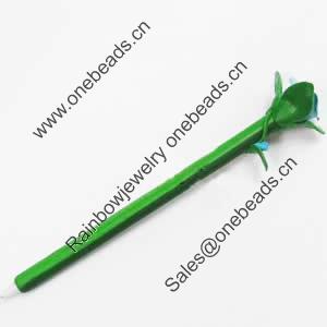 Fimo(Polymer Clay) Jewelry Ball Pen, with a fimo bead head, 35x150mm, Sold by PC