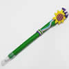 Fimo(Polymer Clay) Jewelry Ball Pen, with a fimo bead head, 25x150mm, Sold by PC