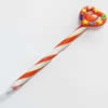 Fimo(Polymer Clay) Jewelry Ball Pen, with a fimo bead head, 40x160mm, Sold by PC