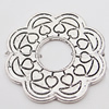 Pendant, Zinc Alloy Jewelry Findings Lead-free, Flower 28mm Hole:8mm, Sold by Bag