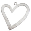 Pendant, Zinc Alloy Jewelry Findings Lead-free, Heart 46x48mm Hole:3mm, Sold by Bag