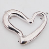 Pendant, Zinc Alloy Jewelry Findings Lead-free, Heart 25x22mm, Sold by Bag