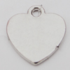 Pendant, Zinc Alloy Jewelry Findings Lead-free, Heart 14x16mm Hole:1.5mm, Sold by Bag