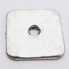Beads, Zinc Alloy Jewelry Findings Lead-free, Square 22mm Hole:4mm, Sold by Bag