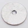 Beads, Zinc Alloy Jewelry Findings Lead-free, Flat Round 22mm Hole:4mm, Sold by Bag