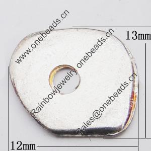 Beads, Zinc Alloy Jewelry Findings Lead-free, 12x13mm Hole:2mm, Sold by Bag
