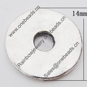 Beads, Zinc Alloy Jewelry Findings Lead-free, 14mm Hole:4mm, Sold by Bag