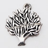 Pendant, Zinc Alloy Jewelry Findings Lead-free, Tree 16x19mm Hole:1.5mm, Sold by Bag