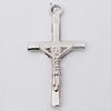 Pendant, Zinc Alloy Jewelry Findings Lead-free, Cross 15x28mm Hole:2mm, Sold by Bag