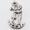 Pendant, Zinc Alloy Jewelry Findings Lead-free, 15x27mm Hole:2mm, Sold by Bag