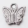 Pendant, Zinc Alloy Jewelry Findings Lead-free, Butterfly 13x12mm Hole:1.5mm, Sold by Bag