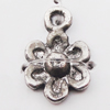 Pendant, Zinc Alloy Jewelry Findings Lead-free, Flower 8x12mm Hole:1.5mm, Sold by Bag