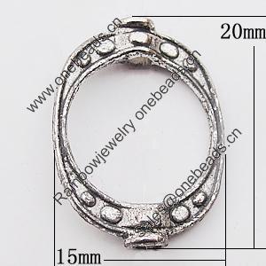 Beads, Zinc Alloy Jewelry Findings Lead-free, 15x20mm Hole:1.5mm, Sold by Bag