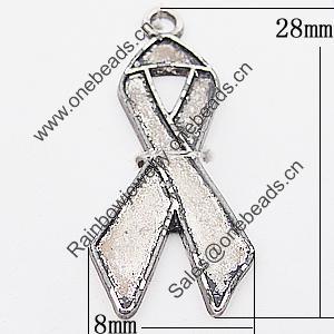 Pendant, Zinc Alloy Jewelry Findings Lead-free, 8x18mm Hole:2mm, Sold by Bag