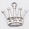 Pendant, Zinc Alloy Jewelry Findings Lead-free, Crown 25x25mm Hole:2.5mm, Sold by Bag