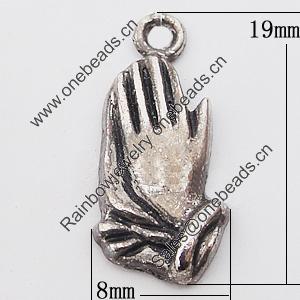 Pendant, Zinc Alloy Jewelry Findings Lead-free, 8x19mm Hole:1.5mm, Sold by Bag