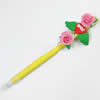 Fimo(Polymer Clay) Jewelry Ball Pen, with a fimo bead head, 48x170mm, Sold by PC