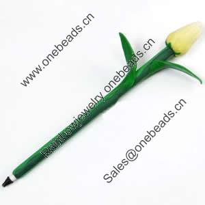 Fimo(Polymer Clay) Jewelry Ball Pen, with a fimo bead head, 71x200mm, Sold by PC
