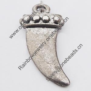 Pendant, Zinc Alloy Jewelry Findings Lead-free, 12x25mm Hole:2mm, Sold by Bag