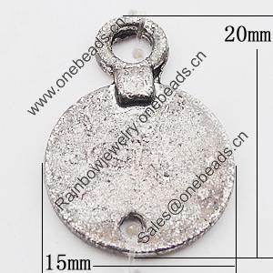 Connectors, Zinc Alloy Jewelry Findings Lead-free, 15x20mm Hole:2mm, Sold by Bag