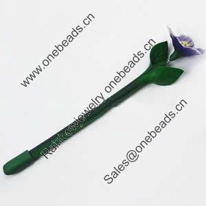 Fimo(Polymer Clay) Jewelry Ball Pen, with a fimo bead head, 45x200mm, Sold by PC