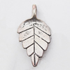 Pendant, Zinc Alloy Jewelry Findings Lead-free, Leaf 14x28mm Hole:1.5mm, Sold by Bag