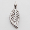 Pendant, Zinc Alloy Jewelry Findings Lead-free, Leaf 6x16mm Hole:2mm, Sold by Bag