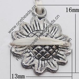 Pendant, Zinc Alloy Jewelry Findings Lead-free, 13x16mm Hole:1.5mm, Sold by Bag