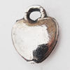 Pendant, Zinc Alloy Jewelry Findings Lead-free, Heart 8x10mm Hole:2mm, Sold by Bag