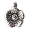 Pendant, Zinc Alloy Jewelry Findings Lead-free, Flower 11x13mm Hole:2mm, Sold by Bag
