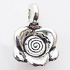 Pendant, Zinc Alloy Jewelry Findings Lead-free, Flower 11x14mm Hole:2.5mm, Sold by Bag