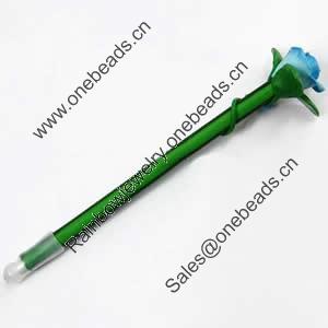 Fimo(Polymer Clay) Jewelry Ball Pen, with a fimo bead head, 40x150mm, Sold by PC