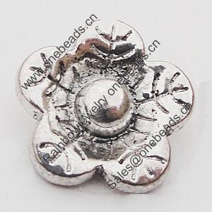 Pendant, Zinc Alloy Jewelry Findings Lead-free, Flower 12x13mm Hole:2mm, Sold by Bag