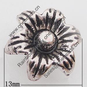 Pendant, Zinc Alloy Jewelry Findings Lead-free, Flower 13mm Hole:2mm, Sold by Bag