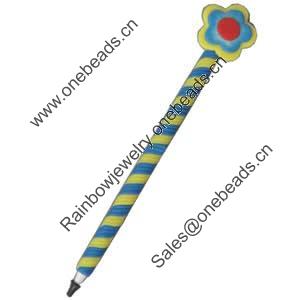 Fimo(Polymer Clay) Jewelry Ball Pen, 170x32mm, Sold by PC