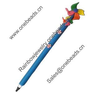 Fimo(Polymer Clay) Jewelry Ball Pen, 185x34mm, Sold by PC