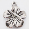 Pendant, Zinc Alloy Jewelry Findings Lead-free, Flower 19x24mm Hole:2mm, Sold by Bag