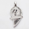 Pendant, Zinc Alloy Jewelry Findings Lead-free, Leaf 8x18mm Hole:2mm, Sold by Bag