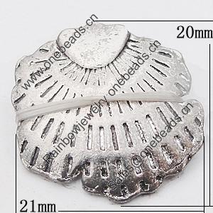 Pendant, Zinc Alloy Jewelry Findings Lead-free, 21x20mm Hole:3mm, Sold by Bag