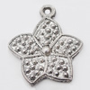 Pendant, Zinc Alloy Jewelry Findings Lead-free, Flower 18x21mm Hole:2mm, Sold by Bag