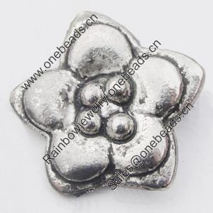 Pendant, Zinc Alloy Jewelry Findings Lead-free, Flower 17mm Hole:2mm, Sold by Bag